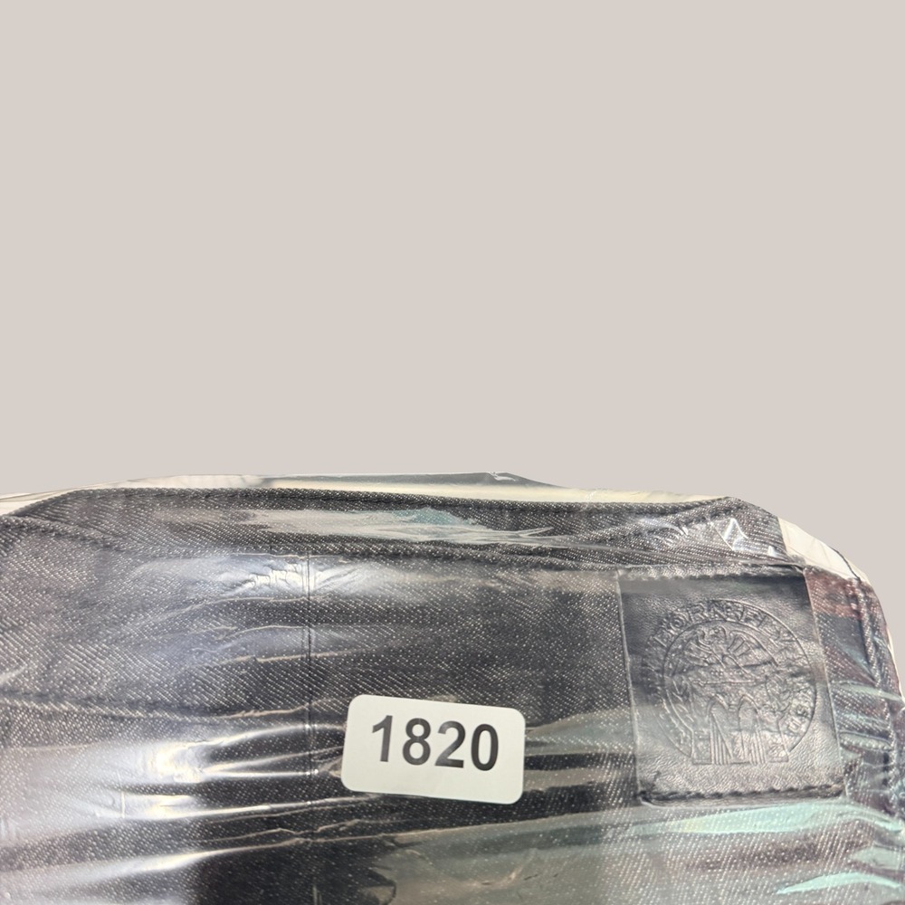Born Fly Jeans Mens 42x33 Black Discharge Baggy Leg Patches Y2K Streetwear - Picture 16 of 16